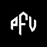pfv letter logo-ontwerp met veelhoekvorm. pfv veelhoek en kubusvorm logo-ontwerp. pfv zeshoek vector logo sjabloon witte en zwarte kleuren. pfv-monogram, bedrijfs- en onroerendgoedlogo.