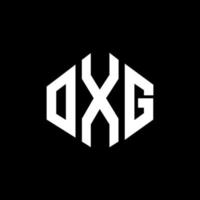 oxg letter logo-ontwerp met veelhoekvorm. oxg veelhoek en kubusvorm logo-ontwerp. oxg zeshoek vector logo sjabloon witte en zwarte kleuren. oxg-monogram, bedrijfs- en onroerendgoedlogo.