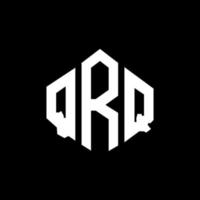 qrq letter logo-ontwerp met veelhoekvorm. qrq veelhoek en kubusvorm logo-ontwerp. qrq zeshoek vector logo sjabloon witte en zwarte kleuren. qrq-monogram, bedrijfs- en onroerendgoedlogo.
