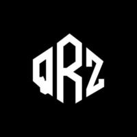 qrz letter logo-ontwerp met veelhoekvorm. qrz veelhoek en kubusvorm logo-ontwerp. qrz zeshoek vector logo sjabloon witte en zwarte kleuren. qrz monogram, business en onroerend goed logo.