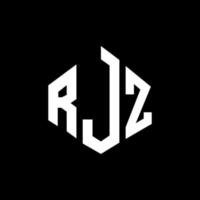 rjz letter logo-ontwerp met veelhoekvorm. rjz veelhoek en kubusvorm logo-ontwerp. rjz zeshoek vector logo sjabloon witte en zwarte kleuren. rjz-monogram, bedrijfs- en onroerendgoedlogo.
