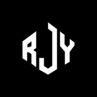 rjy letter logo-ontwerp met veelhoekvorm. rjy veelhoek en kubusvorm logo-ontwerp. rjy zeshoek vector logo sjabloon witte en zwarte kleuren. rjy-monogram, bedrijfs- en onroerendgoedlogo.