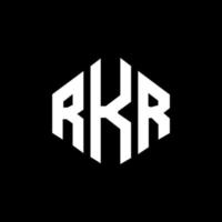 rkr letter logo-ontwerp met veelhoekvorm. rkr veelhoek en kubusvorm logo-ontwerp. rkr zeshoek vector logo sjabloon witte en zwarte kleuren. rkr-monogram, bedrijfs- en onroerendgoedlogo.