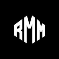 rmm letter logo-ontwerp met veelhoekvorm. rmm veelhoek en kubusvorm logo-ontwerp. rmm zeshoek vector logo sjabloon witte en zwarte kleuren. rmm monogram, business en onroerend goed logo.