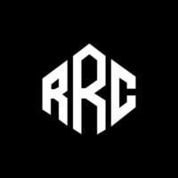 rrc letter logo-ontwerp met veelhoekvorm. rrc veelhoek en kubusvorm logo-ontwerp. rrc zeshoek vector logo sjabloon witte en zwarte kleuren. rrc-monogram, bedrijfs- en onroerendgoedlogo.