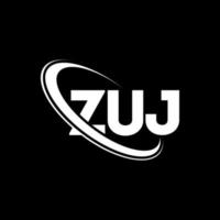 zuj-logo. zoj brief. zuj brief logo ontwerp. initialen zuj logo gekoppeld aan cirkel en hoofdletter monogram logo. zuj typografie voor technologie, zaken en onroerend goed merk. vector