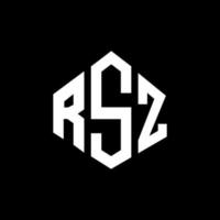 rsz letter logo-ontwerp met veelhoekvorm. rsz veelhoek en kubusvorm logo-ontwerp. rsz zeshoek vector logo sjabloon witte en zwarte kleuren. rsz-monogram, bedrijfs- en onroerendgoedlogo.