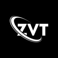 zvt-logo. zv brief. zvt brief logo ontwerp. initialen zvt logo gekoppeld aan cirkel en hoofdletter monogram logo. zvt typografie voor technologie, zaken en onroerend goed merk. vector