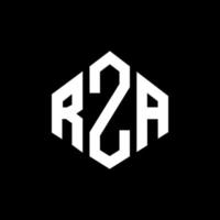 rza letter logo-ontwerp met veelhoekvorm. rza veelhoek en kubusvorm logo-ontwerp. rza zeshoek vector logo sjabloon witte en zwarte kleuren. rza-monogram, bedrijfs- en onroerendgoedlogo.