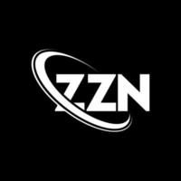 zzn-logo. zn brief. zzn brief logo ontwerp. initialen zzn logo gekoppeld aan cirkel en monogram logo in hoofdletters. zzn typografie voor technologie, business en onroerend goed merk. vector