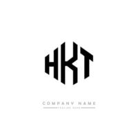 hkt letter logo-ontwerp met veelhoekvorm. hkt veelhoek en kubusvorm logo-ontwerp. hkt zeshoek vector logo sjabloon witte en zwarte kleuren. hkt-monogram, bedrijfs- en onroerendgoedlogo.