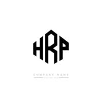 hrp letter logo-ontwerp met veelhoekvorm. hrp veelhoek en kubusvorm logo-ontwerp. hrp zeshoek vector logo sjabloon witte en zwarte kleuren. hrp-monogram, bedrijfs- en onroerendgoedlogo.