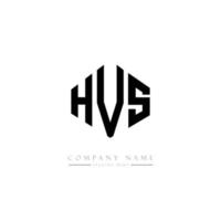 hvs letter logo-ontwerp met veelhoekvorm. hvs veelhoek en kubusvorm logo-ontwerp. hvs zeshoek vector logo sjabloon witte en zwarte kleuren. hvs-monogram, bedrijfs- en onroerendgoedlogo.