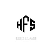 hfs letter logo-ontwerp met veelhoekvorm. hfs veelhoek en kubusvorm logo-ontwerp. hfs zeshoek vector logo sjabloon witte en zwarte kleuren. hfs-monogram, bedrijfs- en onroerendgoedlogo.