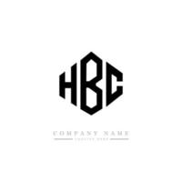 hbc letter logo-ontwerp met veelhoekvorm. hbc veelhoek en kubusvorm logo-ontwerp. hbc zeshoek vector logo sjabloon witte en zwarte kleuren. hbc-monogram, bedrijfs- en onroerendgoedlogo.