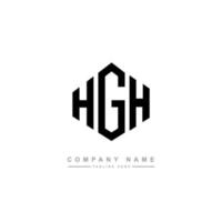 hgh letter logo-ontwerp met veelhoekvorm. hgh veelhoek en kubusvorm logo-ontwerp. hgh zeshoek vector logo sjabloon witte en zwarte kleuren. hgh monogram, bedrijfs- en onroerend goed logo.