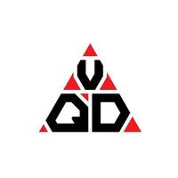 vqd driehoek brief logo ontwerp met driehoekige vorm. vqd driehoek logo ontwerp monogram. vqd driehoek vector logo sjabloon met rode kleur. vqd driehoekig logo eenvoudig, elegant en luxueus logo.