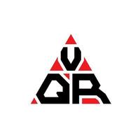 vqr driehoek brief logo ontwerp met driehoekige vorm. vqr driehoek logo ontwerp monogram. vqr driehoek vector logo sjabloon met rode kleur. vqr driehoekig logo eenvoudig, elegant en luxueus logo.