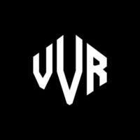 vvr letter logo-ontwerp met veelhoekvorm. vvr veelhoek en kubusvorm logo-ontwerp. vvr zeshoek vector logo sjabloon witte en zwarte kleuren. vvr-monogram, bedrijfs- en onroerendgoedlogo.