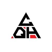 cqh driehoek letter logo ontwerp met driehoekige vorm. cqh driehoek logo ontwerp monogram. cqh driehoek vector logo sjabloon met rode kleur. cqh driehoekig logo eenvoudig, elegant en luxueus logo.