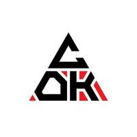 cok driehoek brief logo ontwerp met driehoekige vorm. cok driehoek logo ontwerp monogram. cok driehoek vector logo sjabloon met rode kleur. cok driehoekig logo eenvoudig, elegant en luxueus logo.