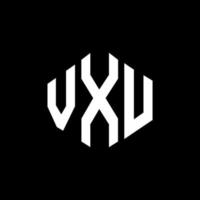 vxu letter logo-ontwerp met veelhoekvorm. vxu veelhoek en kubusvorm logo-ontwerp. vxu zeshoek vector logo sjabloon witte en zwarte kleuren. vxu monogram, business en onroerend goed logo.