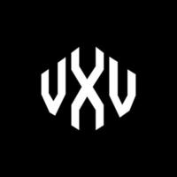 vxv letter logo-ontwerp met veelhoekvorm. vxv veelhoek en kubusvorm logo-ontwerp. vxv zeshoek vector logo sjabloon witte en zwarte kleuren. vxv monogram, bedrijfs- en onroerend goed logo.