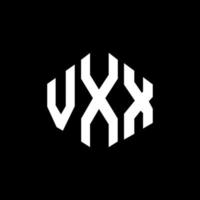 vxx letter logo-ontwerp met veelhoekvorm. vxx veelhoek en kubusvorm logo-ontwerp. vxx zeshoek vector logo sjabloon witte en zwarte kleuren. vxx-monogram, bedrijfs- en onroerendgoedlogo.