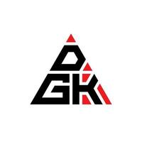 dgk driehoek brief logo ontwerp met driehoekige vorm. dgk driehoek logo ontwerp monogram. dgk driehoek vector logo sjabloon met rode kleur. dgk driehoekig logo eenvoudig, elegant en luxueus logo.