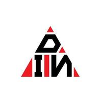 din driehoek brief logo ontwerp met driehoekige vorm. din driehoek logo ontwerp monogram. din driehoek vector logo sjabloon met rode kleur. din driehoekig logo eenvoudig, elegant en luxueus logo.