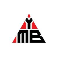 ymb driehoek brief logo ontwerp met driehoekige vorm. ymb driehoek logo ontwerp monogram. ymb driehoek vector logo sjabloon met rode kleur. ymb driehoekig logo eenvoudig, elegant en luxueus logo.