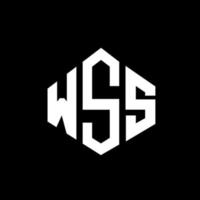 wss letter logo-ontwerp met veelhoekvorm. wss veelhoek en kubusvorm logo-ontwerp. wss zeshoek vector logo sjabloon witte en zwarte kleuren. wss-monogram, bedrijfs- en onroerendgoedlogo.