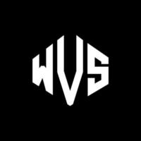 wvs letter logo-ontwerp met veelhoekvorm. wvs logo-ontwerp met veelhoek en kubusvorm. wvs zeshoek vector logo sjabloon witte en zwarte kleuren. wvs-monogram, bedrijfs- en onroerendgoedlogo.