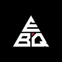 ebq driehoek brief logo ontwerp met driehoekige vorm. ebq driehoek logo ontwerp monogram. ebq driehoek vector logo sjabloon met rode kleur. ebq driehoekig logo eenvoudig, elegant en luxueus logo.