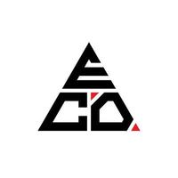 eco driehoek brief logo ontwerp met driehoekige vorm. eco driehoek logo ontwerp monogram. eco driehoek vector logo sjabloon met rode kleur. eco driehoekig logo eenvoudig, elegant en luxueus logo.