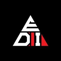 edi driehoek brief logo ontwerp met driehoekige vorm. edi driehoek logo ontwerp monogram. edi driehoek vector logo sjabloon met rode kleur. edi driehoekig logo eenvoudig, elegant en luxueus logo.
