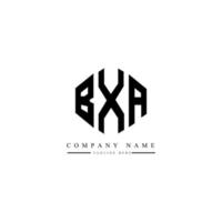 bxa letter logo-ontwerp met veelhoekvorm. bxa logo-ontwerp met veelhoek en kubusvorm. bxa zeshoek vector logo sjabloon witte en zwarte kleuren. bxa-monogram, bedrijfs- en onroerendgoedlogo.