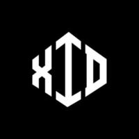 xid letter logo-ontwerp met veelhoekvorm. xid veelhoek en kubusvorm logo-ontwerp. xid zeshoek vector logo sjabloon witte en zwarte kleuren. xid monogram, bedrijfs- en onroerend goed logo.