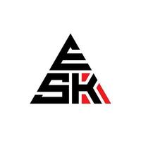 esk driehoek brief logo ontwerp met driehoekige vorm. esk driehoek logo ontwerp monogram. esk driehoek vector logo sjabloon met rode kleur. esk driehoekig logo eenvoudig, elegant en luxueus logo.