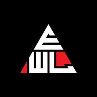 ewl driehoek brief logo ontwerp met driehoekige vorm. ewl driehoek logo ontwerp monogram. ewl driehoek vector logo sjabloon met rode kleur. ewl driehoekig logo eenvoudig, elegant en luxueus logo.