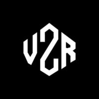 vzr letter logo-ontwerp met veelhoekvorm. vzr veelhoek en kubusvorm logo-ontwerp. vzr zeshoek vector logo sjabloon witte en zwarte kleuren. vzr monogram, business en onroerend goed logo.