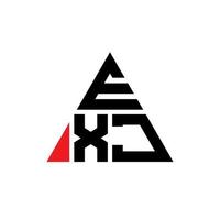 exj driehoek brief logo ontwerp met driehoekige vorm. exj driehoek logo ontwerp monogram. exj driehoek vector logo sjabloon met rode kleur. exj driehoekig logo eenvoudig, elegant en luxueus logo.