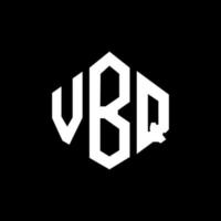 vbq letter logo-ontwerp met veelhoekvorm. vbq veelhoek en kubusvorm logo-ontwerp. vbq zeshoek vector logo sjabloon witte en zwarte kleuren. vbq-monogram, bedrijfs- en onroerendgoedlogo.