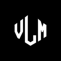 vlm letter logo-ontwerp met veelhoekvorm. vlm veelhoek en kubusvorm logo-ontwerp. vlm zeshoek vector logo sjabloon witte en zwarte kleuren. vlm monogram, bedrijfs- en onroerend goed logo.