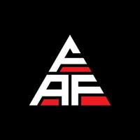 faf driehoek brief logo ontwerp met driehoekige vorm. faf driehoek logo ontwerp monogram. faf driehoek vector logo sjabloon met rode kleur. faf driehoekig logo eenvoudig, elegant en luxueus logo.