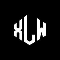 xlw letter logo-ontwerp met veelhoekvorm. xlw veelhoek en kubusvorm logo-ontwerp. xlw zeshoek vector logo sjabloon witte en zwarte kleuren. XLW-monogram, bedrijfs- en onroerendgoedlogo.