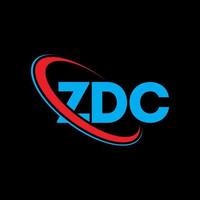 zdc-logo. zdc brief. zdc brief logo ontwerp. initialen zdc logo gekoppeld aan cirkel en hoofdletter monogram logo. zdc typografie voor technologie, zaken en onroerend goed merk. vector