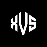xvs letter logo-ontwerp met veelhoekvorm. xvs logo-ontwerp met veelhoek en kubusvorm. xvs zeshoek vector logo sjabloon witte en zwarte kleuren. xvs monogram, bedrijfs- en vastgoedlogo.