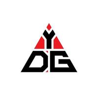 ydg driehoek brief logo ontwerp met driehoekige vorm. ydg driehoek logo ontwerp monogram. ydg driehoek vector logo sjabloon met rode kleur. ydg driehoekig logo eenvoudig, elegant en luxueus logo.