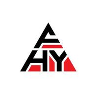 fhy driehoek brief logo ontwerp met driehoekige vorm. fhy driehoek logo ontwerp monogram. fhy driehoek vector logo sjabloon met rode kleur. fhy driehoekig logo eenvoudig, elegant en luxueus logo.